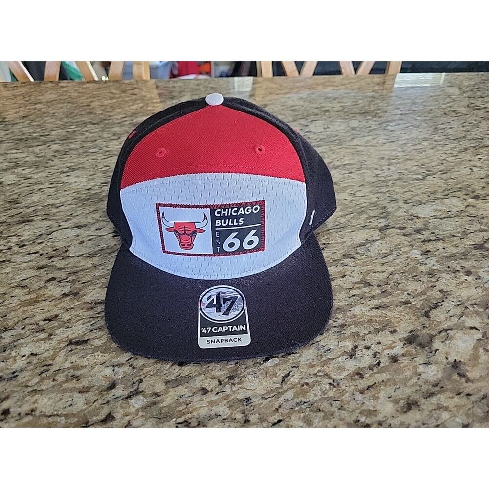 Chicago Bulls Hat Cap '47 Brand Snapback NBA Basketball Adjustable Black